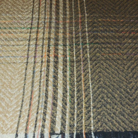 Large Square Shawl 52" x 52" NEW Brown Blanket Pashmina Shoulder Wrap - Picture 6 of 9